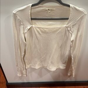 Chic Cream Long Sleeve Top